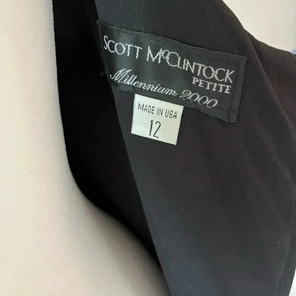 Beaded Black Formal  Classic Evening Dress Scott  McClintock Size 12 - Picture 8 of 12